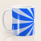 Big Daisy Retro Minimalism in Royal Blue, White, and Light Blue Coffee Mug Gallery Image 3