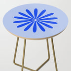 Big Daisy Retro Minimalism in Royal Blue, White, and Light Blue Side Table Gallery Image 2