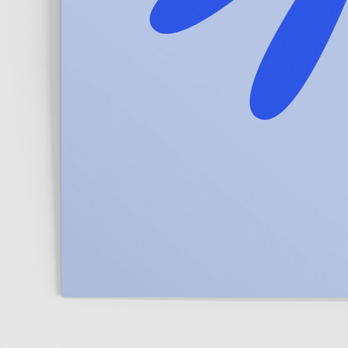 Big Daisy Retro Minimalism in Royal Blue, White, and Light Blue Poster Gallery Image 3