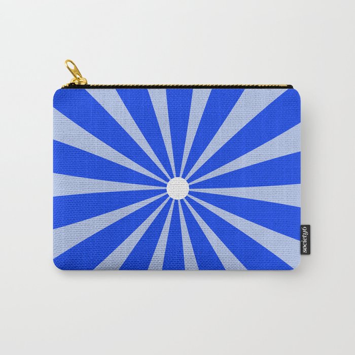 Big Daisy Retro Minimalism in Royal Blue, White, and Light Blue Carry All Pouch Gallery Image 1