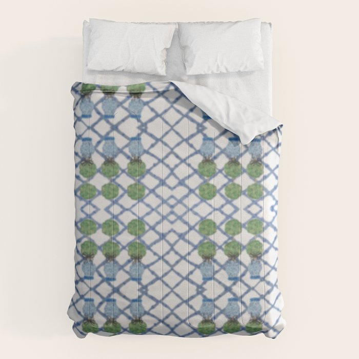 Hand Painted Ginger Jar Chinoiserie Pattern Comforter Gallery Image 6