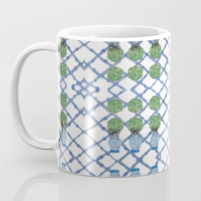 Hand Painted Ginger Jar Chinoiserie Pattern Coffee Mug Gallery Image 3