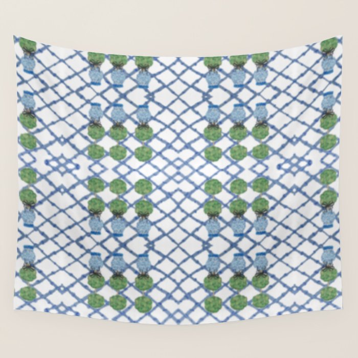 Hand Painted Ginger Jar Chinoiserie Pattern Wall Tapestry Gallery Image 4