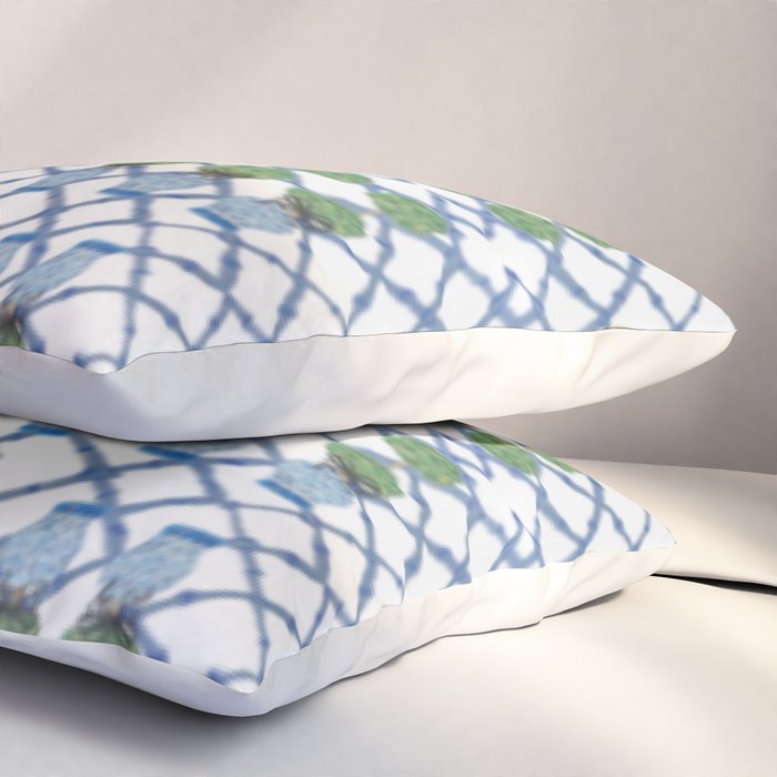 Hand Painted Ginger Jar Chinoiserie Pattern Pillow Sham Gallery Image 3