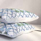 Hand Painted Ginger Jar Chinoiserie Pattern Pillow Sham Gallery Image 3