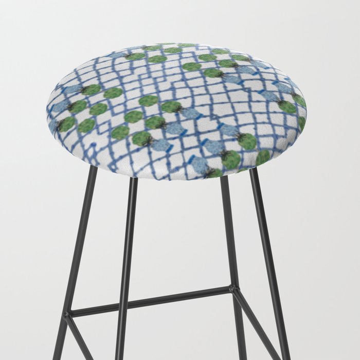 Hand Painted Ginger Jar Chinoiserie Pattern Stool Gallery Image 2