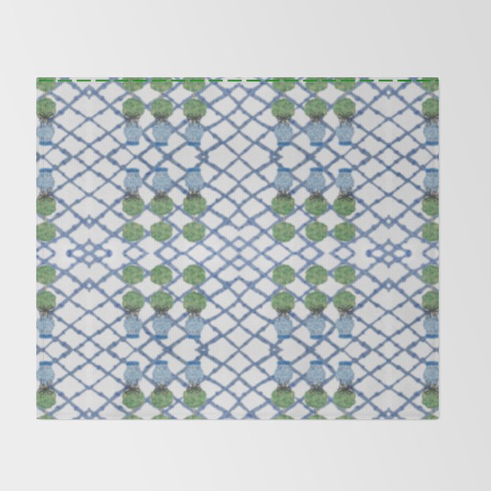 Hand Painted Ginger Jar Chinoiserie Pattern Throw Blanket Gallery Image 2
