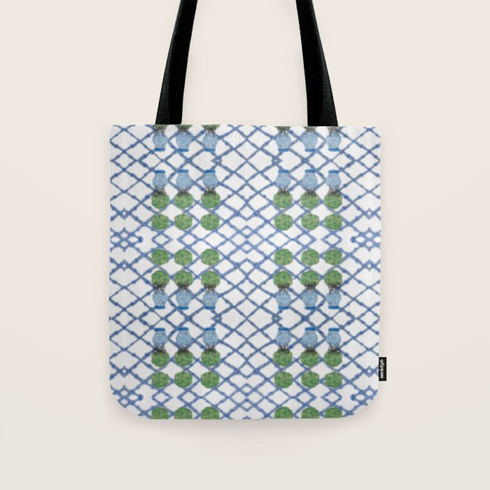 Hand Painted Ginger Jar Chinoiserie Pattern Tote Bag Gallery Image 1