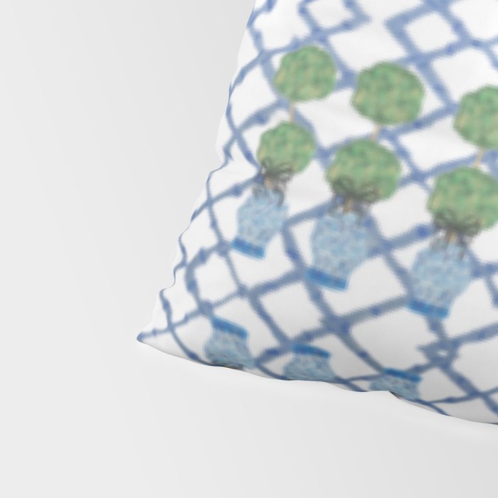 Hand Painted Ginger Jar Chinoiserie Pattern Pillow Sham Gallery Image 4