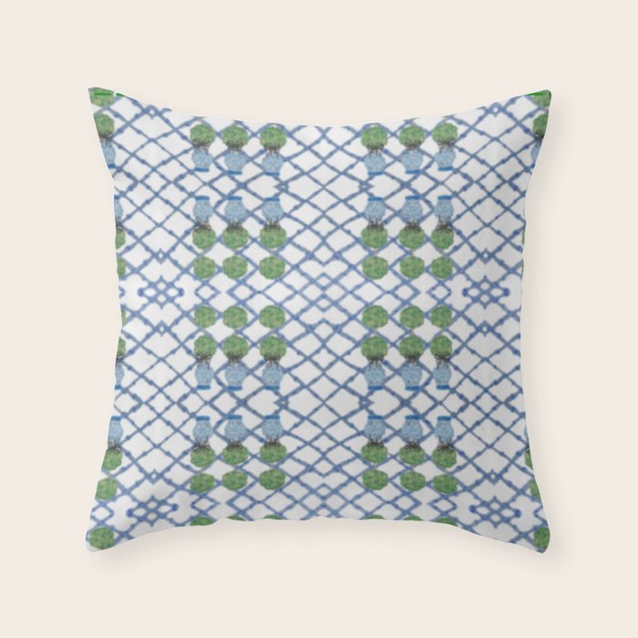 Hand Painted Ginger Jar Chinoiserie Pattern Throw Pillow Gallery Image 6