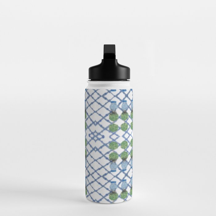 Hand Painted Ginger Jar Chinoiserie Pattern Water Bottle Gallery Image 3