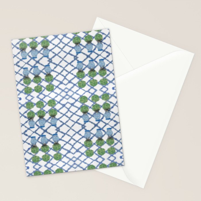 Hand Painted Ginger Jar Chinoiserie Pattern Stationery Card Gallery Image 2