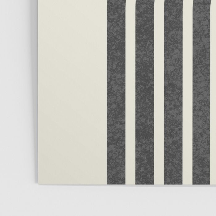 Mid century modern black and white sun and rainbow Poster Gallery Image 3