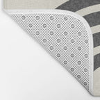 Mid century modern black and white sun and rainbow Bath Mat Gallery Image 2