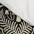 Celestial Forest Damask - black and cream Comforter Gallery Image 4