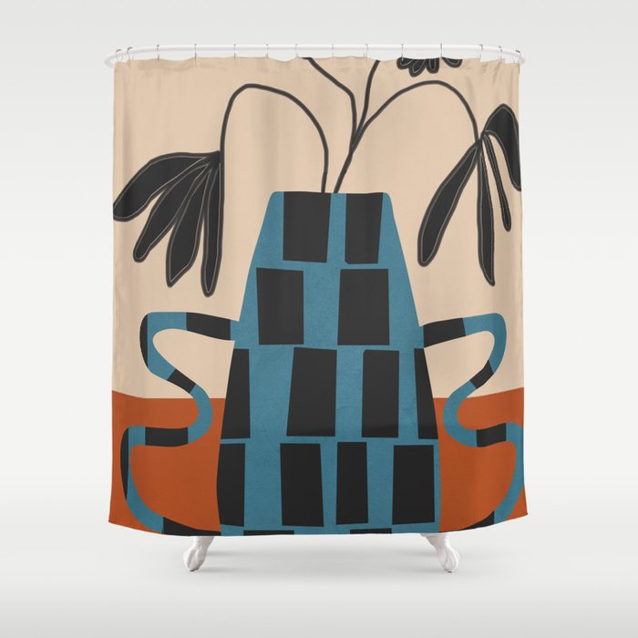 Modern Botanicals No 3 Shower Curtain Gallery Image 1