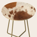 Cowhide Farmhouse Decor Side Table Gallery Image 2