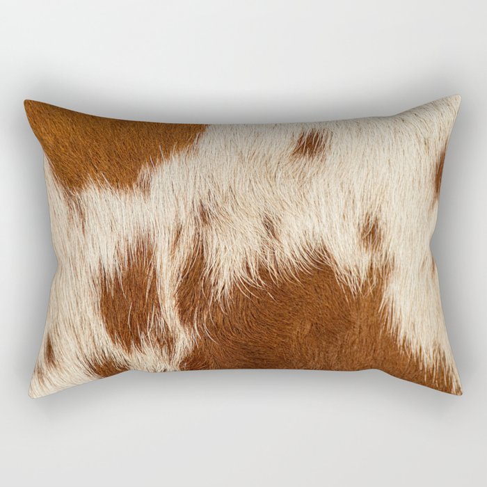 Cowhide Farmhouse Decor Rectangular Pillow Gallery Image 2
