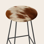 Cowhide Farmhouse Decor Stool Gallery Image 2