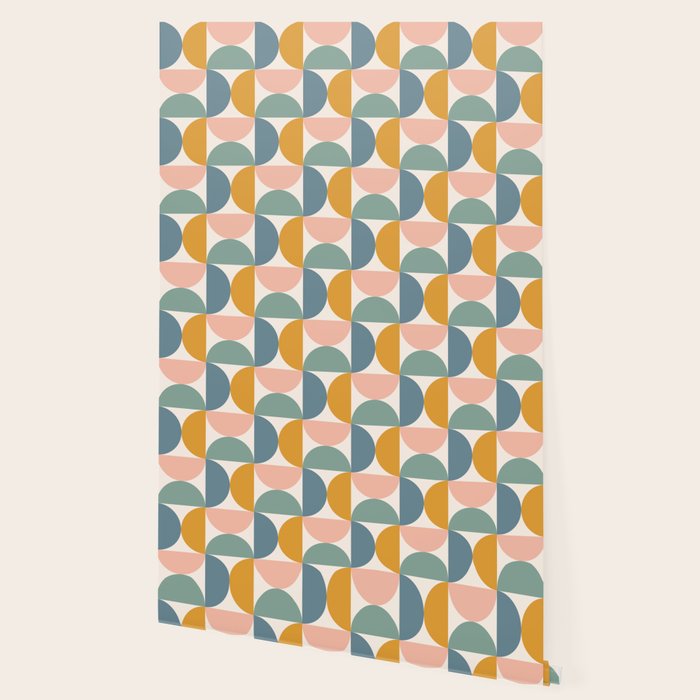Bauhaus Mid Century Modern Geometric Pattern XVI Wallpaper Gallery Image 2