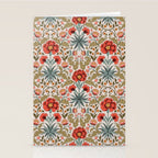 Victorian Botanicals - Carnations in Red and Green Stationery Card Gallery Image 2