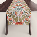 Victorian Botanicals - Carnations in Red and Green Table Runner Gallery Image 1