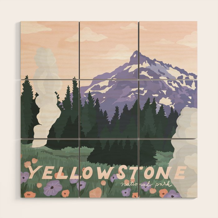 Yellowstone National Park Wood Wall Art Gallery Image 1