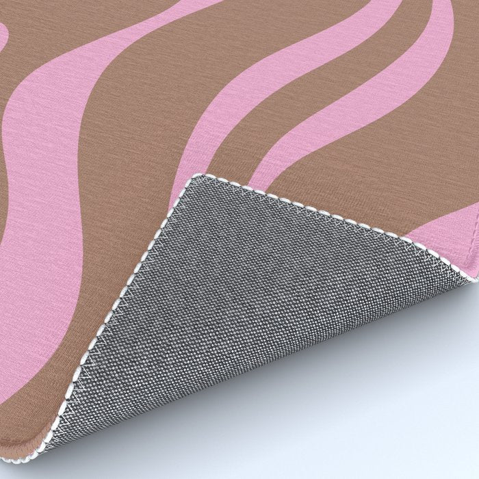 Modern Retro Liquid Candy Swirl Abstract Inspired by PANTONE 17 1230 Color of the Year Mocha Mousse Rug Gallery Image 4