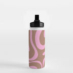 Modern Retro Liquid Candy Swirl Abstract Inspired by PANTONE 17 1230 Color of the Year Mocha Mousse Water Bottle Gallery Image 2