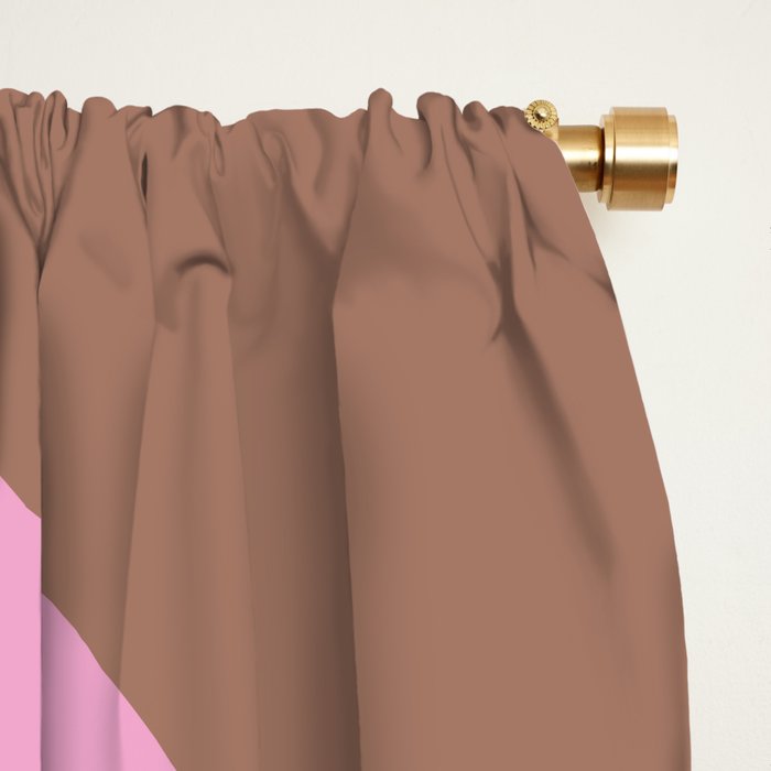 Modern Retro Liquid Candy Swirl Abstract Inspired by PANTONE 17 1230 Color of the Year Mocha Mousse Window Curtain Gallery Image 2