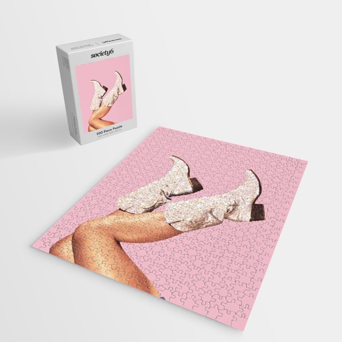 These Boots - Glitter Pink II Jigsaw Puzzle Gallery Image 2