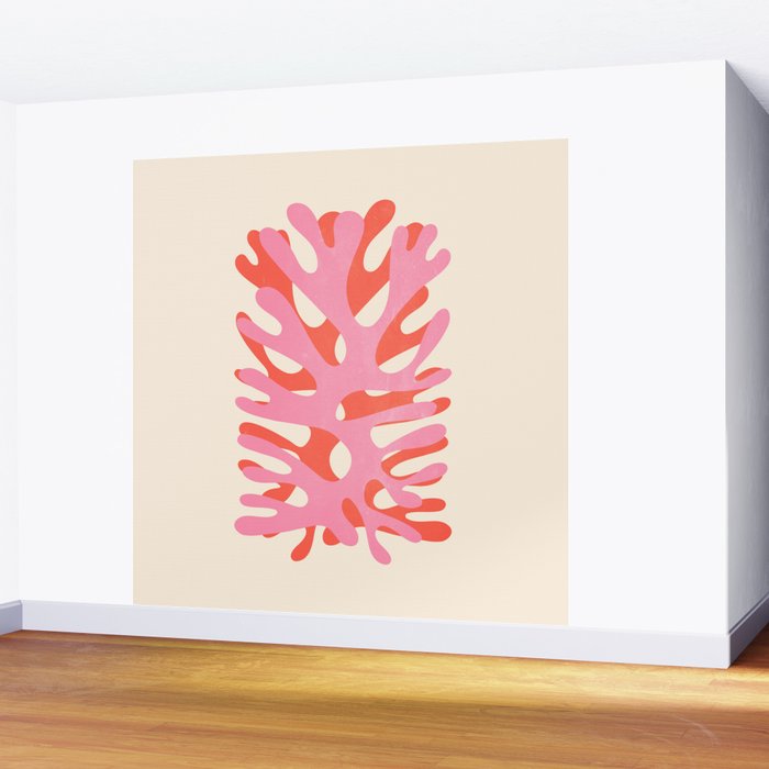Sea Leaf: Matisse Collage Peach Edition Wall Mural Gallery Image 2