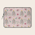 Christmas Pattern Pink Laptop Sleeve Gallery Image 1