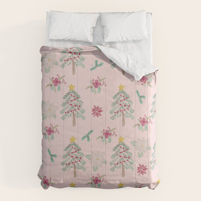 Christmas Pattern Pink Comforter Gallery Image 6