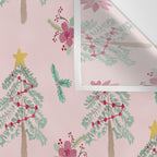 Christmas Pattern Pink Wall Tapestry Gallery Image 3