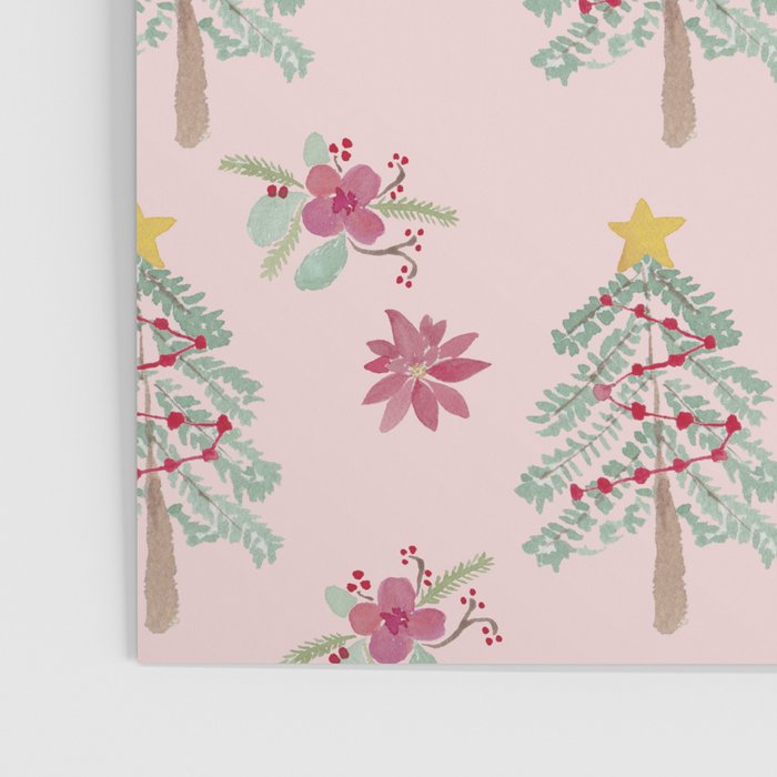 Christmas Pattern Pink Poster Gallery Image 3