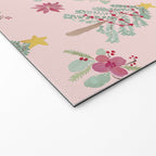 Christmas Pattern Pink Welcome Mat Gallery Image 2