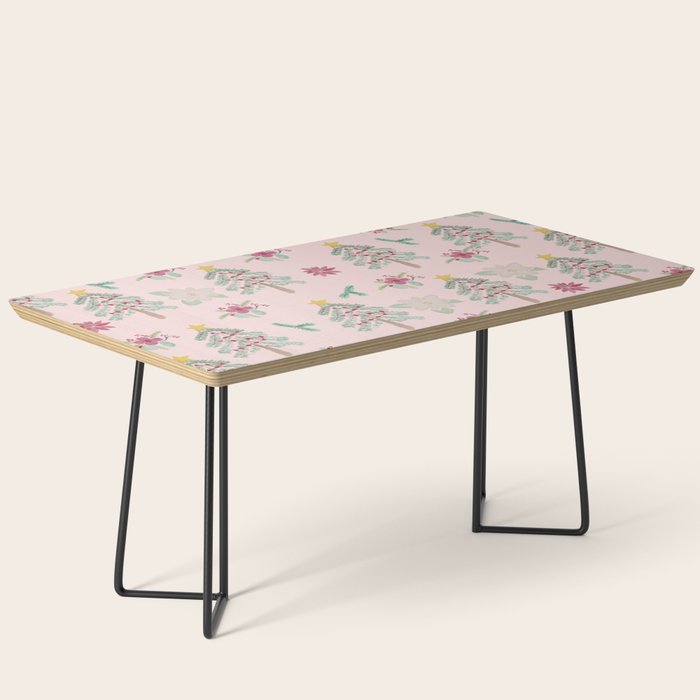 Christmas Pattern Pink Coffee Table Gallery Image 1