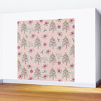 Christmas Pattern Pink Wall Mural Gallery Image 2