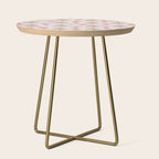 Christmas Pattern Pink Side Table Gallery Image 1