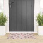 Christmas Pattern Pink Welcome Mat Gallery Image 3