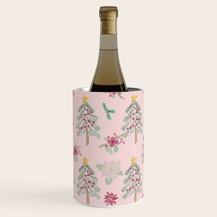 Christmas Pattern Pink Wine Chiller Gallery Image 3