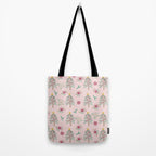 Christmas Pattern Pink Tote Bag Gallery Image 2