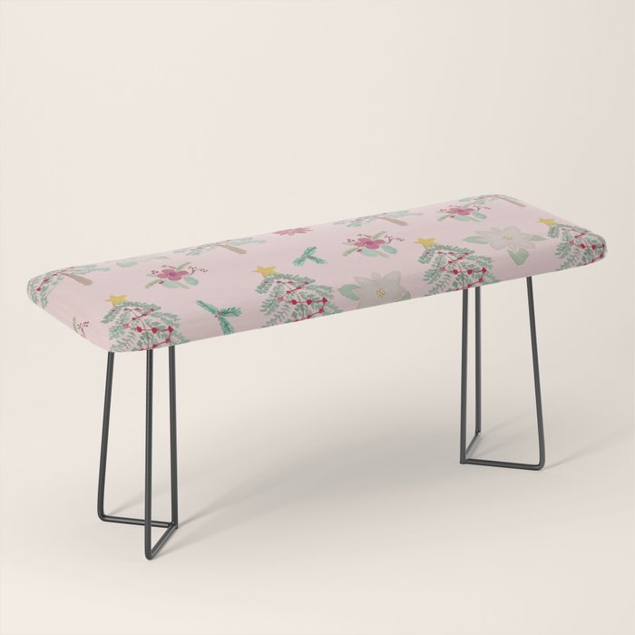 Christmas Pattern Pink Bench Gallery Image 1