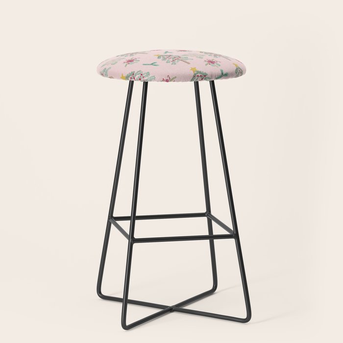 Christmas Pattern Pink Stool Gallery Image 1