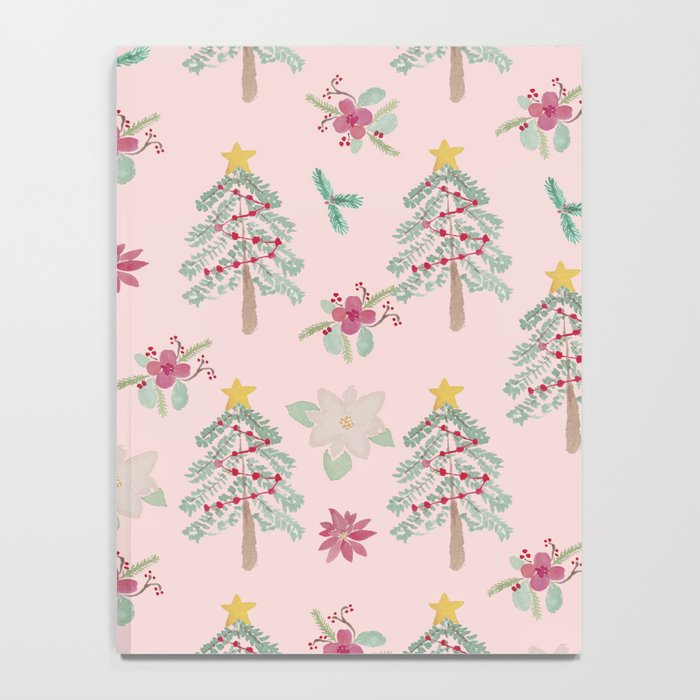 Christmas Pattern Pink Notebook Gallery Image 4