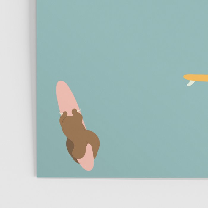 Surfing Sloth in Blue Poster Gallery Image 3