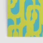 Mid Century Modern Loop Pattern in Lime Green and Turquoise Poster Gallery Image 3