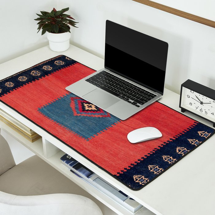 Ashar Ru Khorsi Kerman South Persian Blanket Print Desk Mat Gallery Image 2