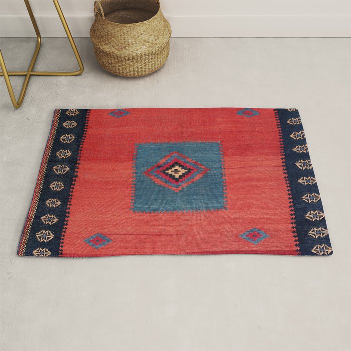 Ashar Ru Khorsi Kerman South Persian Blanket Print Rug Gallery Image 1